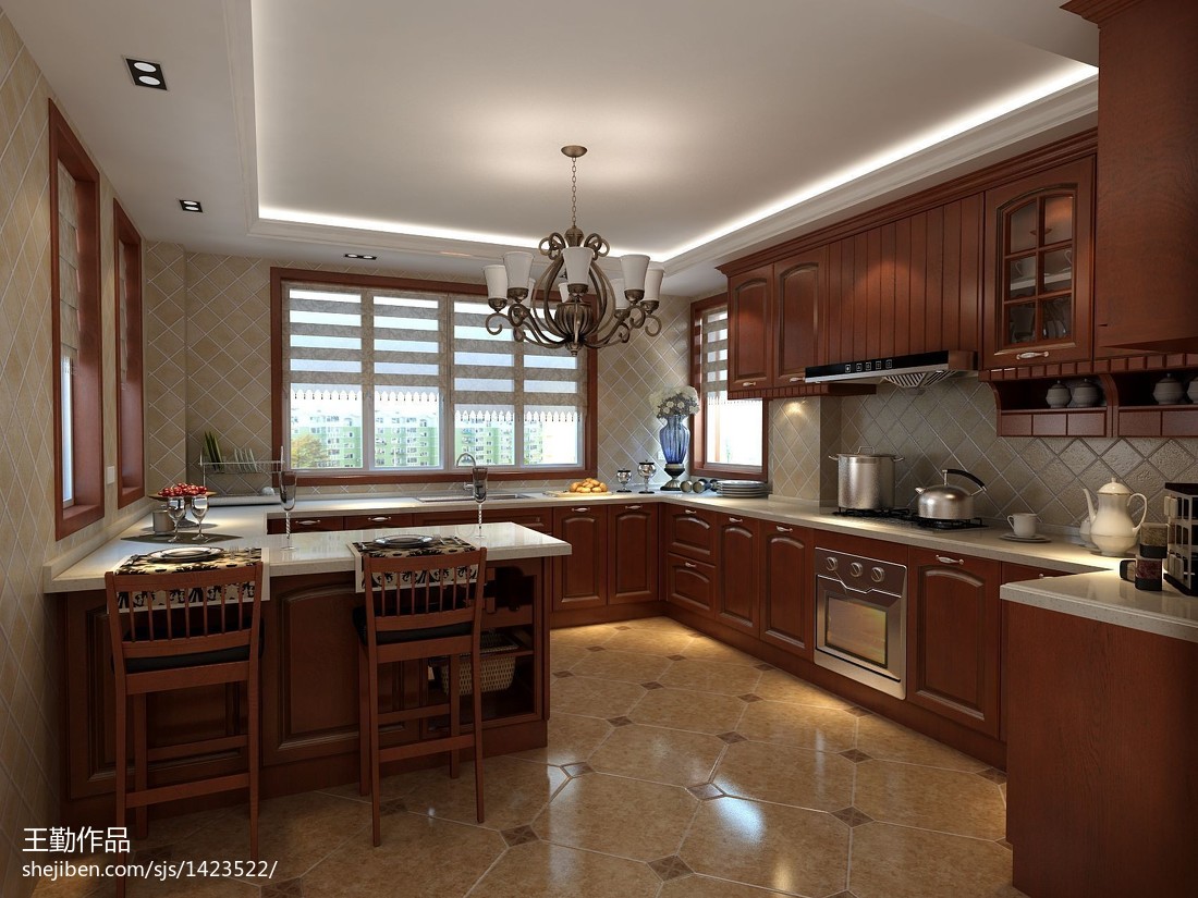 美式廚房餐廳吊頂裝修效果圖 打造溫馨與實(shí)用并存的家居空間